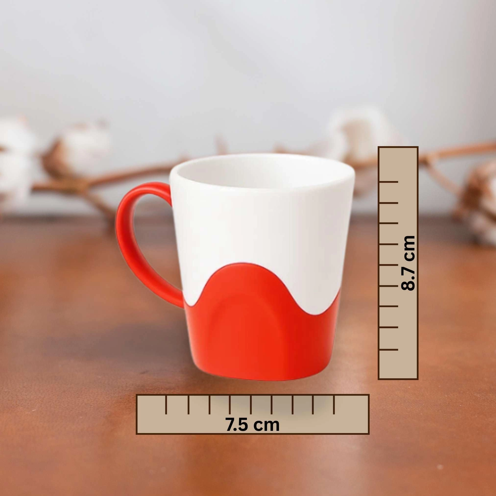 Plastic Mug - 6 pcs - Striped Solid - 280 ml