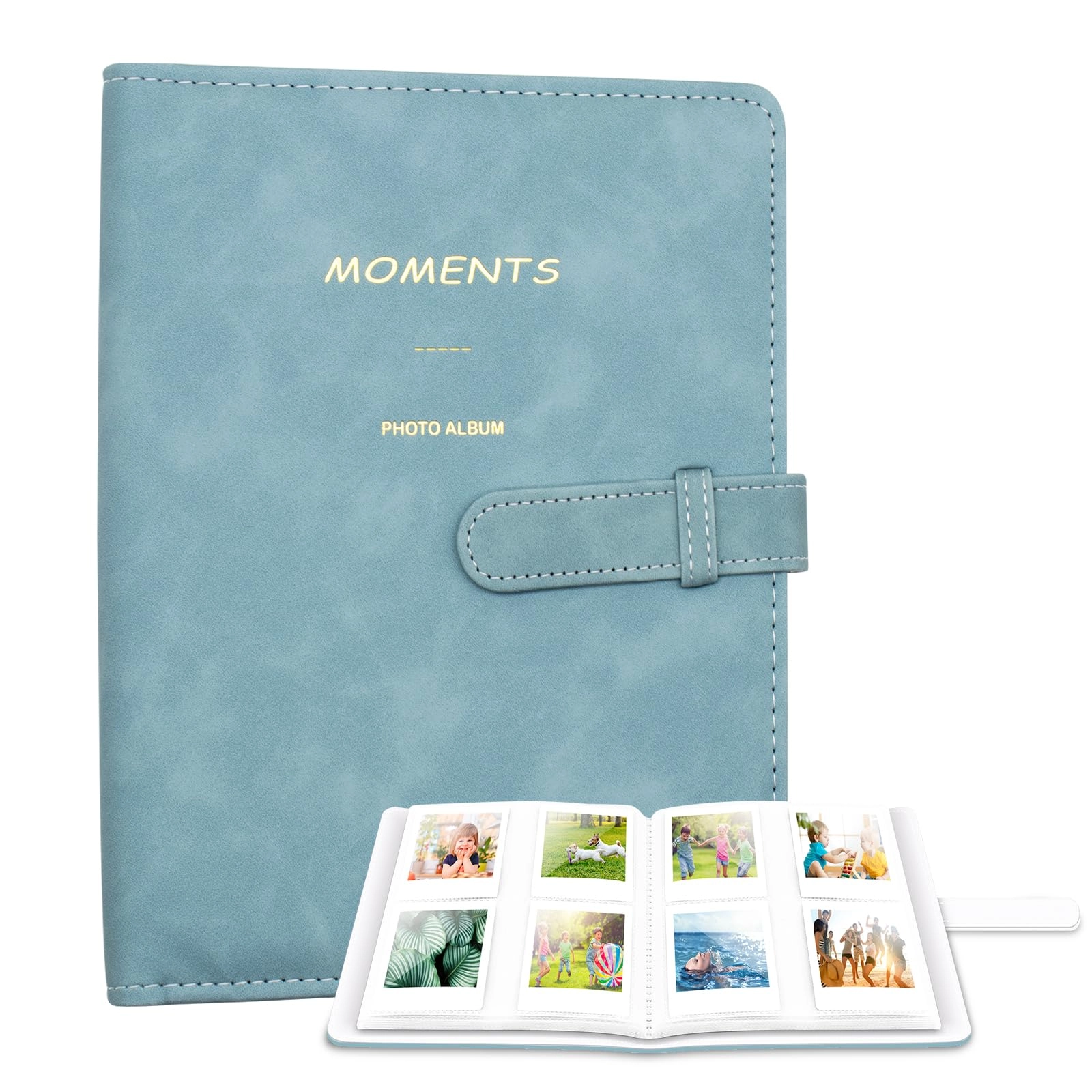 3.5x2.3" 256 Pockets PU Leather Photo Album
