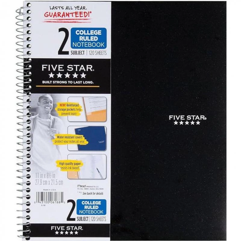 Notebook 8.5 X 11 Spiral - Grid 100 Sheets