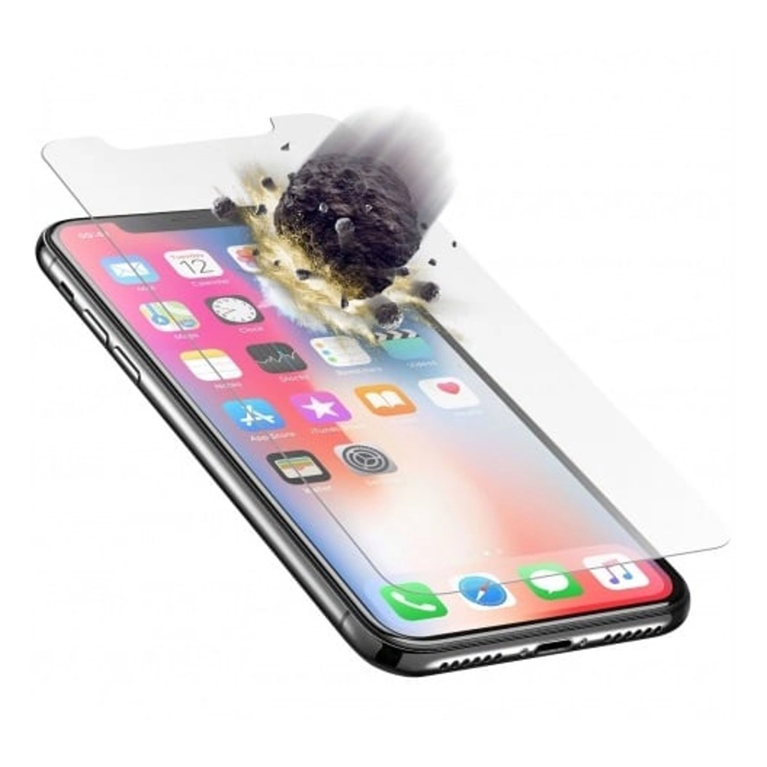 Cellularline Clear Corning Glass Screen Protector for iPhone X
