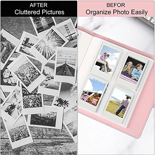 2x3" 256 Pockets Faux Leather Photo Album