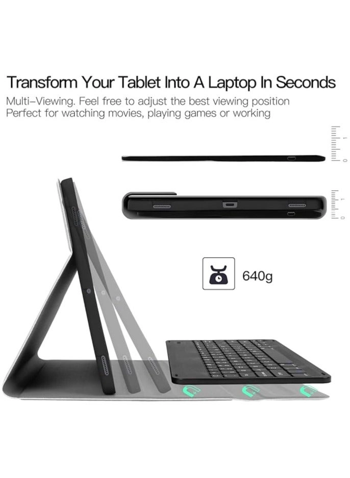 Detachable Wireless Keyboard Case with S Pen Holder for Galaxy Tab S8+ 12.4-inch (2022), Galaxy Tab S7 FE 12.4-inch (2021), Galaxy Tab S7+ 12.4-inch (2020)