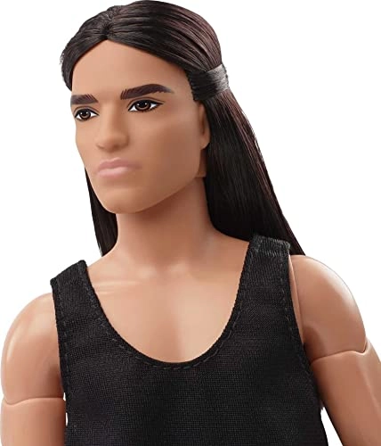 Ken Fashion Doll - Signature Looks Long Brunette Hair Ages 4+