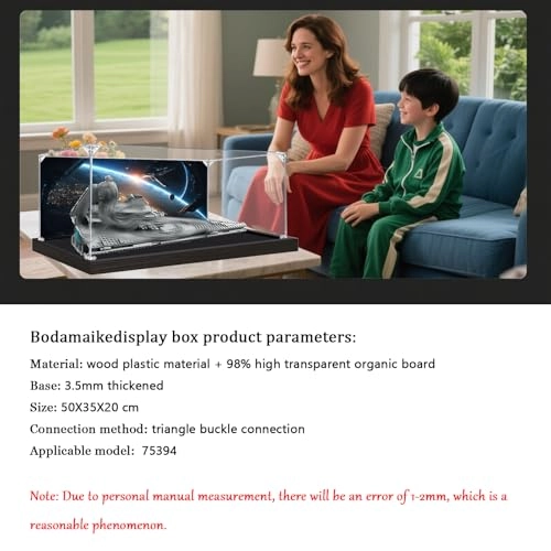 Acrylic Display Case for Lego 75394 - Dustproof Transparent Acrylic