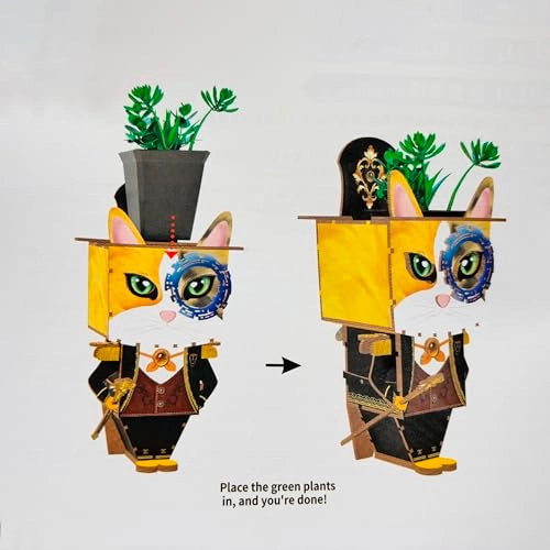 3D Wooden Puzzle Planter - 1 piece(s)