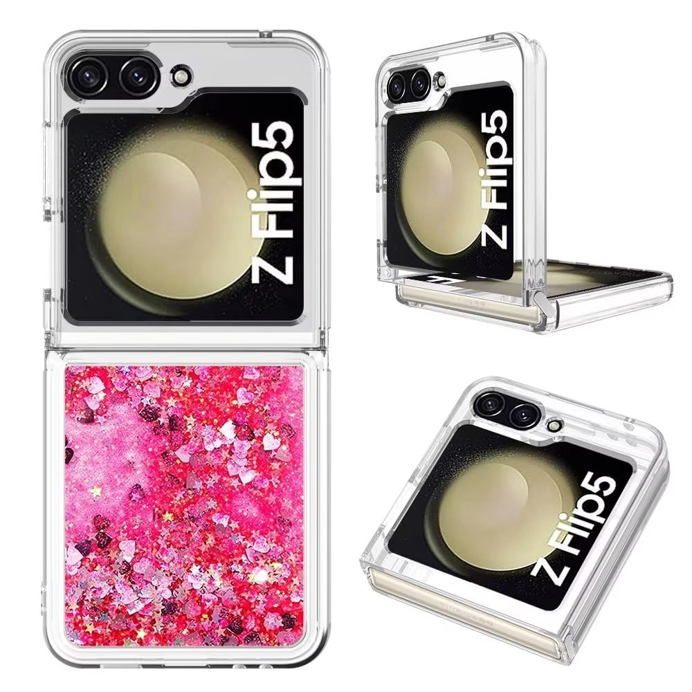 Sparkle Floating Liquid Case - Polyurethane Silicone for Samsung Galaxy Z Flip 5