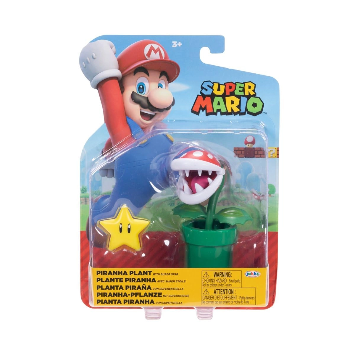 JAKKS Pacific Piranha Plant + Super Star - Super Mario Bros (42443)