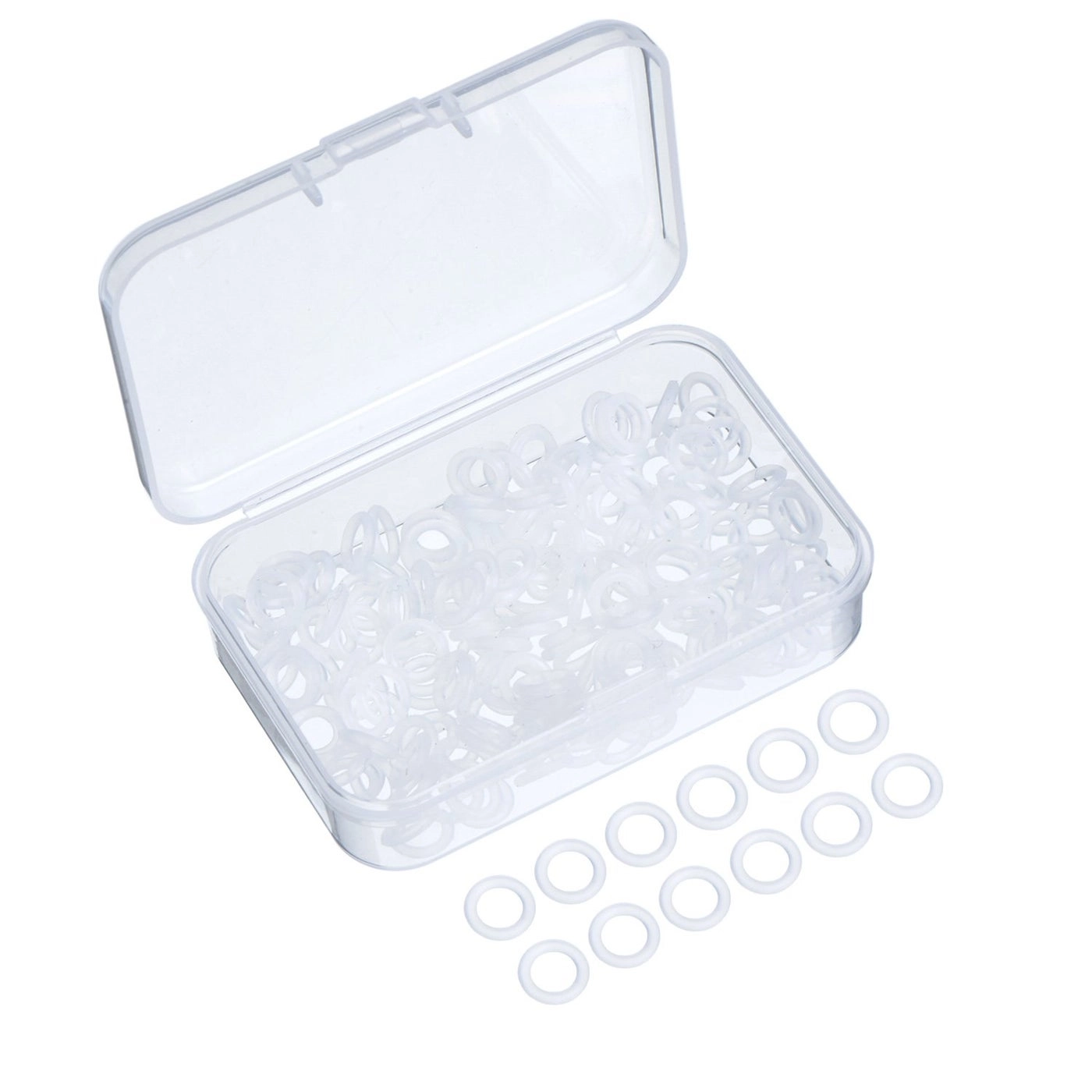 O Ring Keyboard Dampeners - 200 Pieces Silicone Plastic Storage Box