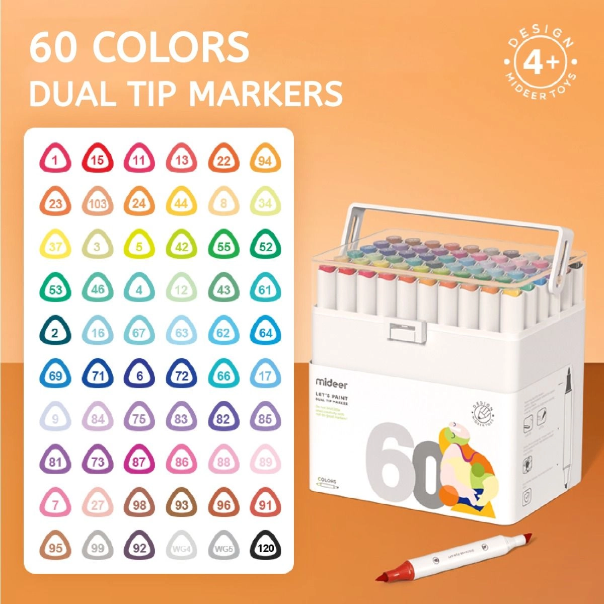 Dual Tip Markers - Multi Colour Brush & Chisel Tip