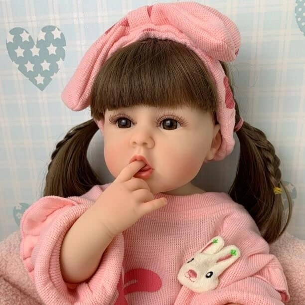 Erin Reborn Baby Doll - 55 cm Silicone Blue Eyes