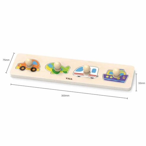 Transportation Wooden Puzzle (SW-44534) - 4 pcs