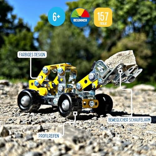 00250 Metal Construction Kit - Wheel Loader Mini - 157 pcs for ages 6+