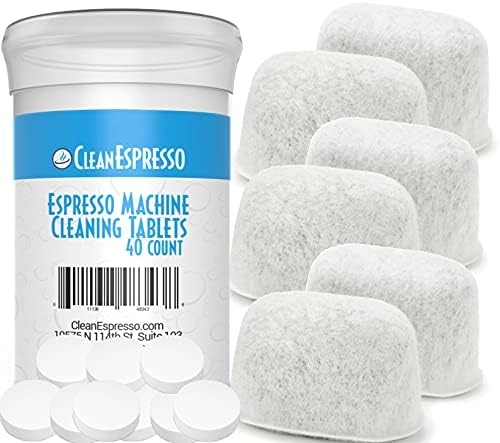 CleanEspresso Espresso Machine Cleaning Tablets + Replacement Filters