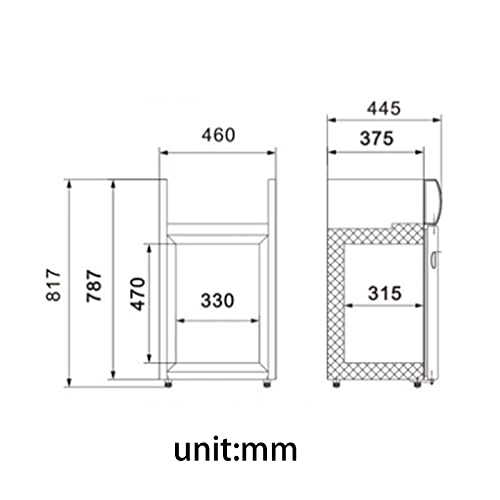 Freestanding Wine Cellar - 40L One Door Glass