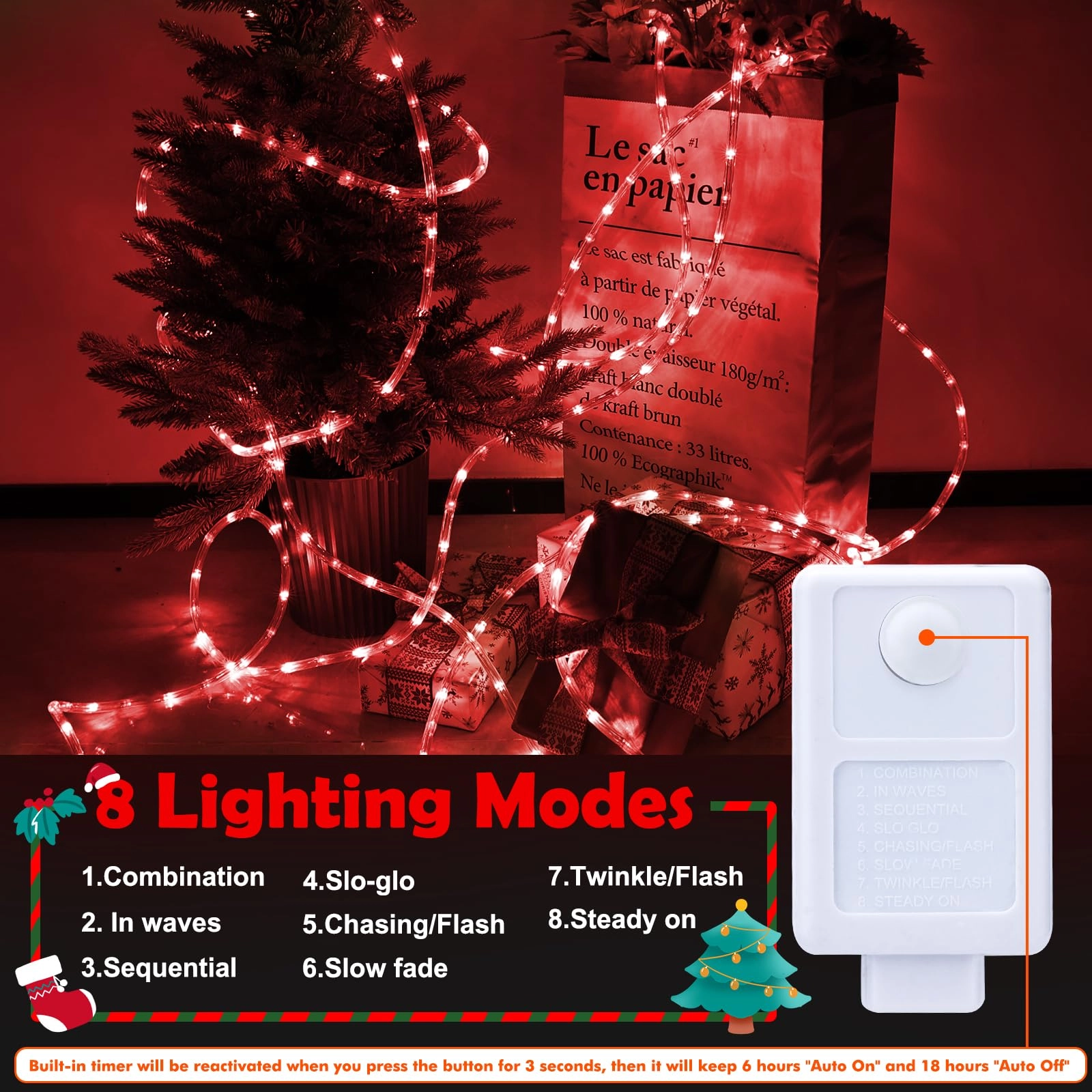LED Rope Lights - 100ft