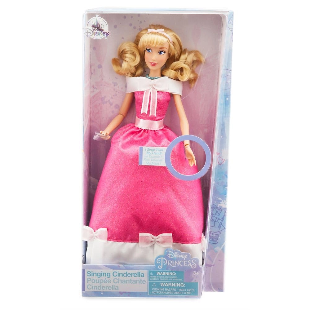 Disney Store Cinderella Singing Doll - Pink Party Dress Sings A Dream Is a Wish Your Heart Makes Ages 3+
