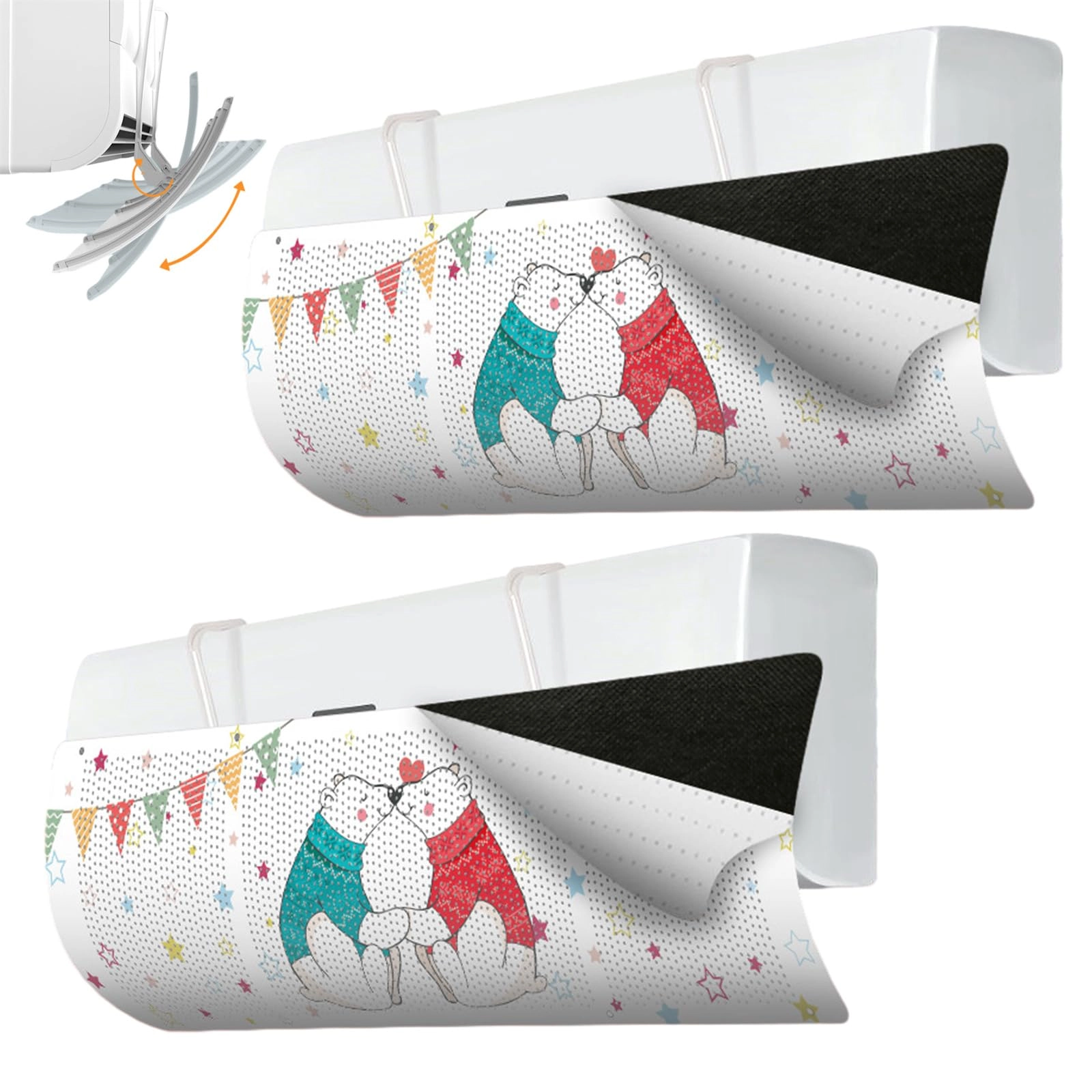 Bear Air-Conditioning Draught Excluder - Wall Mounted Filter Cotton 2pcs