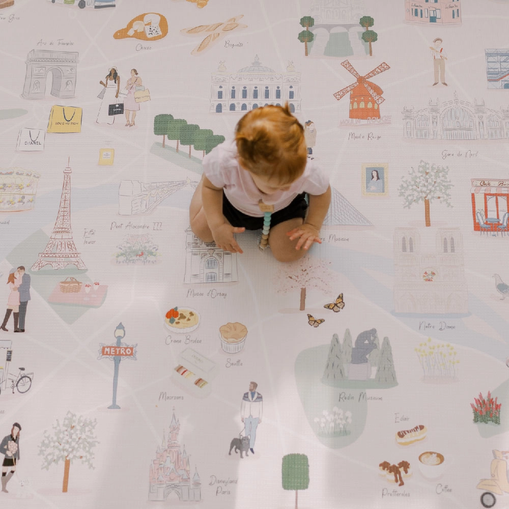 Paris City Tour Reversible Play Mat - 6 months & above