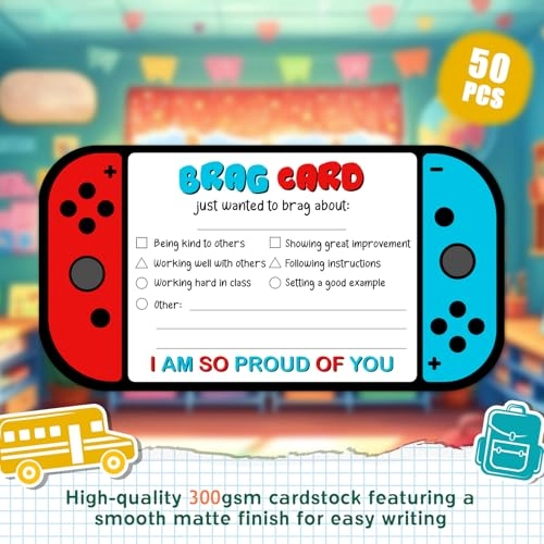 Video Game Theme Positive Brag Card