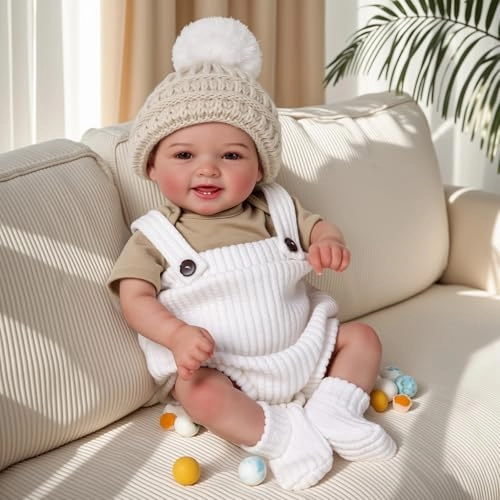 Mia Reborn Baby Doll - 17 Inch Brown Hair Ages 3+