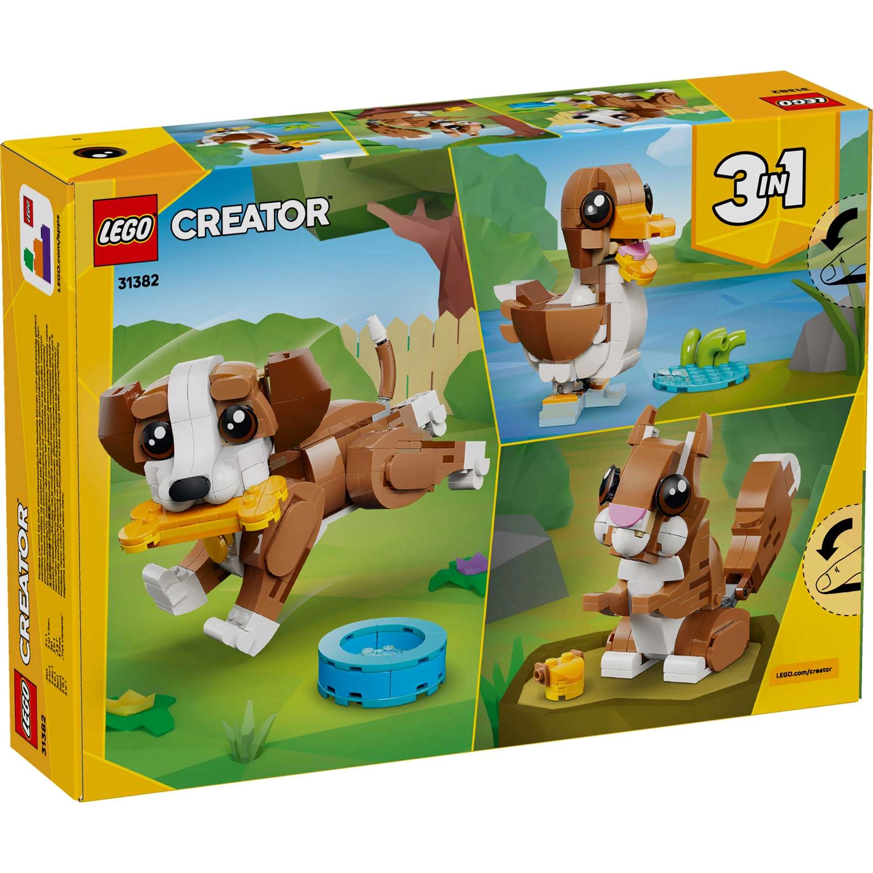 Creator 3 in 1 Cute Animals: Playful Puppy Dog (31382) - Ages 8+