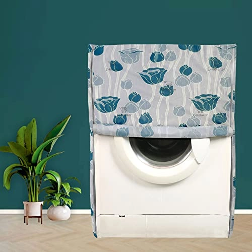 PVC Waterproof Front Load Washing Machine Cover - 5KG to 7.5KG Blue