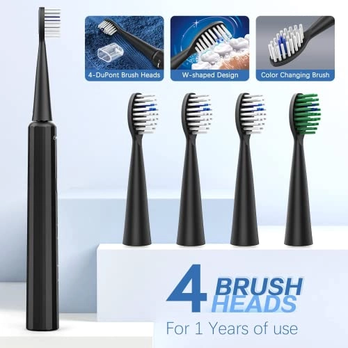 Sonic Electric Toothbrush - 4-Piece Pack 60 Days