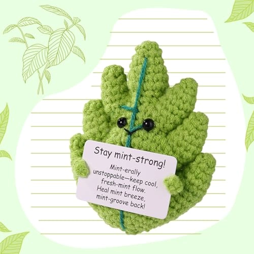 Mint Leaf Positive Mint 9 cm Crochet