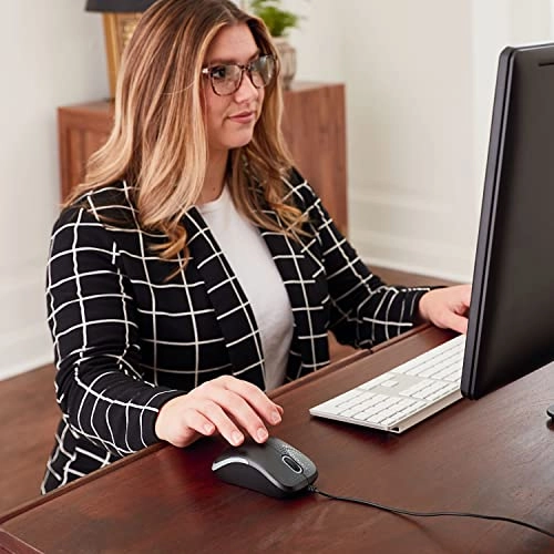 Silent Corded Optical Mouse - USB