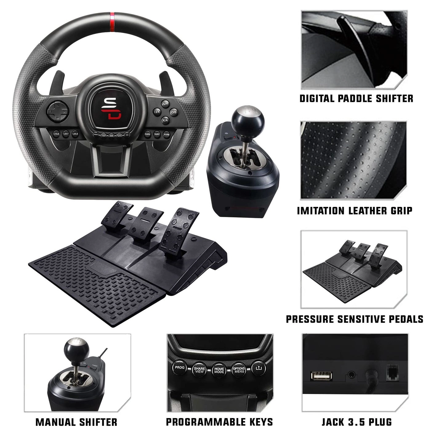 GS650-X Racing Wheel & Pedals - Xbox Series X/S/PS4/Xbox One