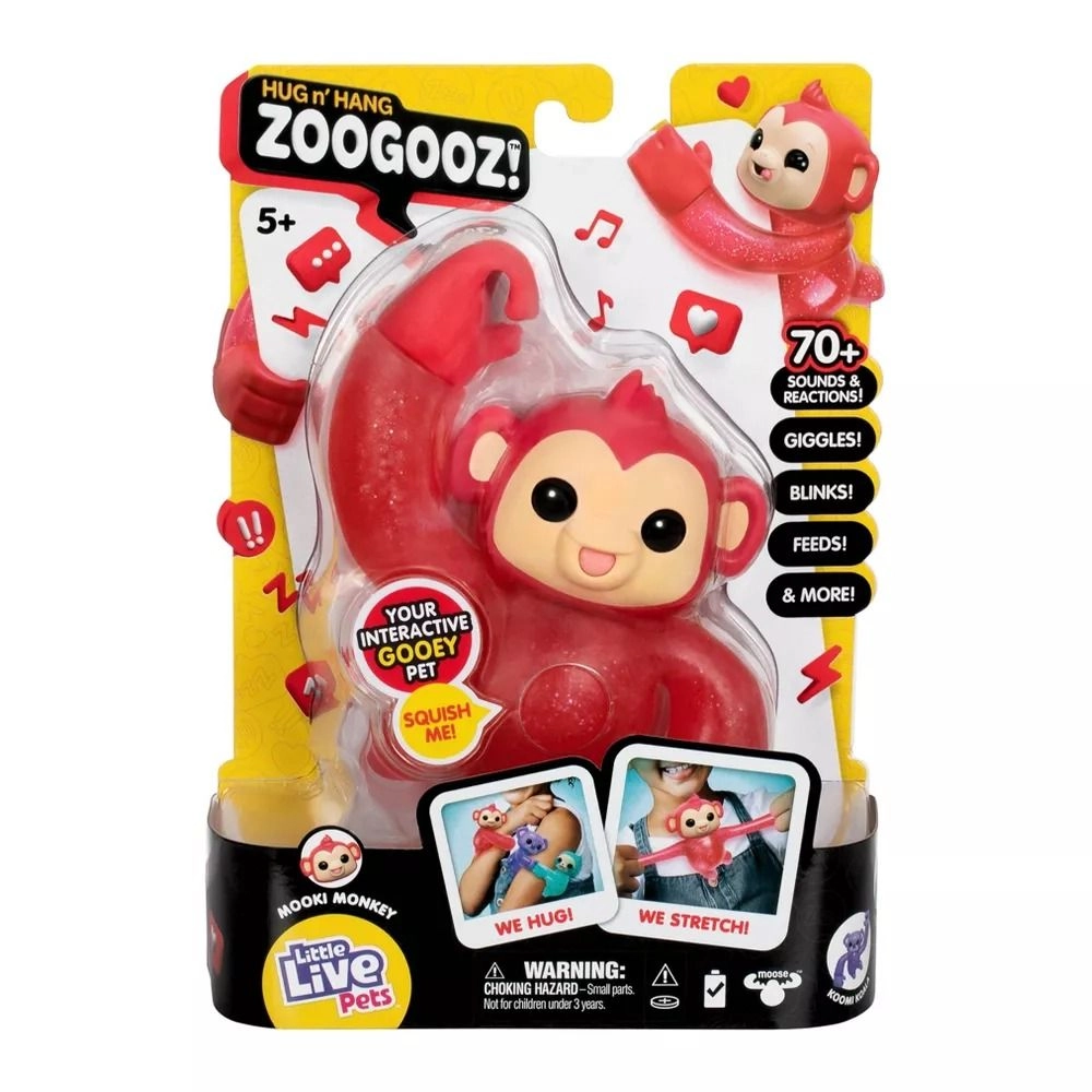 Hug N Hang Zoogooz Mookie Monkey - Interactive 5+