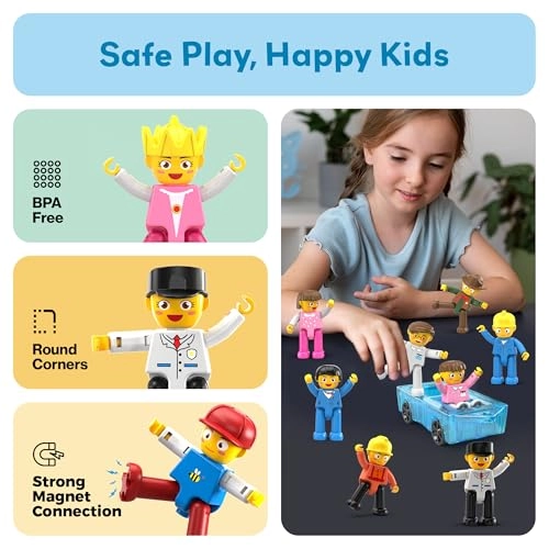 Magnetic Character Action Figures - 15 pcs