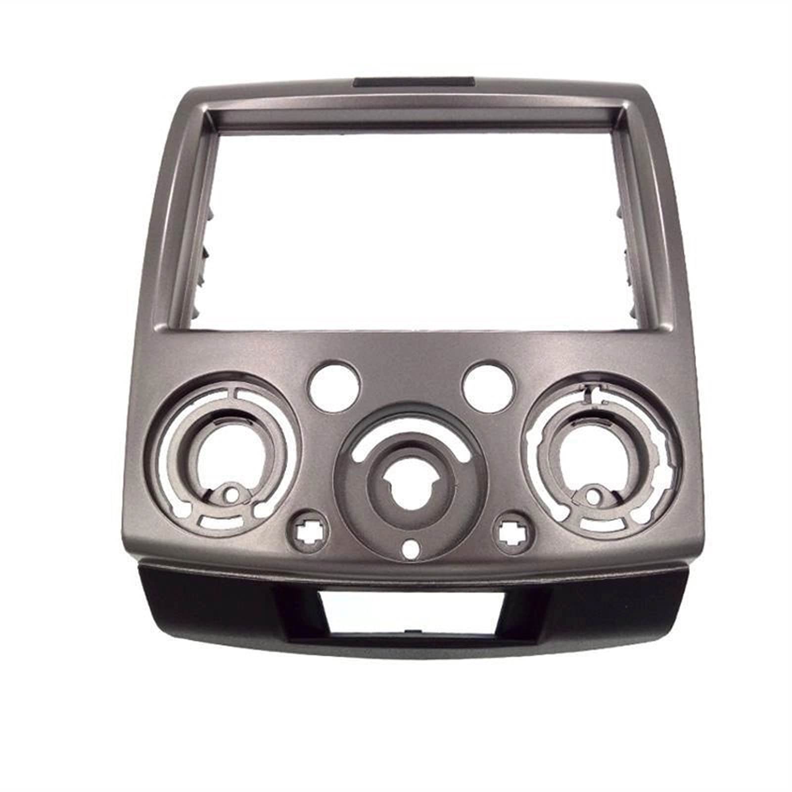 Center Console Radio Fascia - Double Din 178x102mm Silver