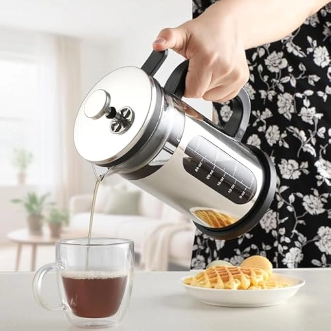 French Press - Borosilicate Glass Reusable Filters