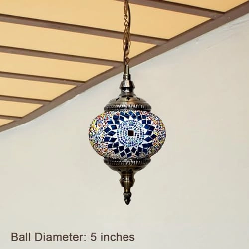 Moroccan Turkish Mosaic Pendant Ceiling Lamp - E27 13cm 80cm