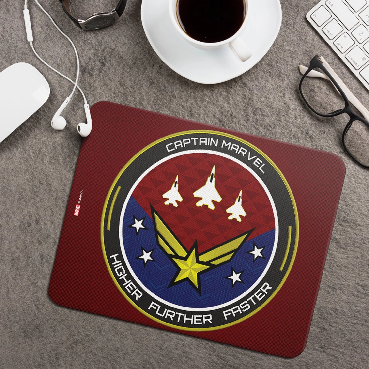 Logo Captain Fabric Mouse Pad - 22x18 cm