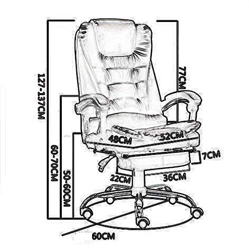 Desk Chair - PU Leather Brown High Back