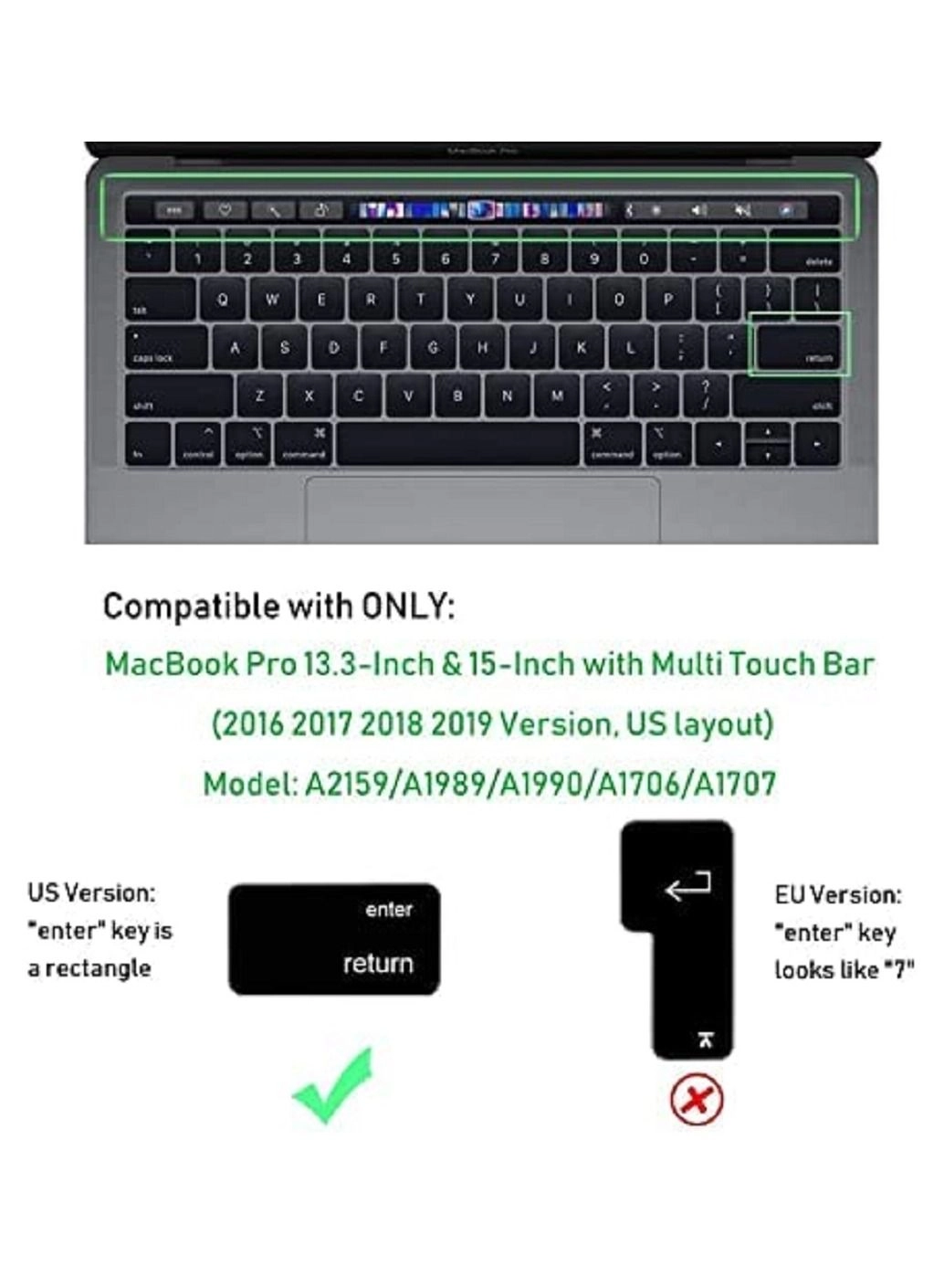 Ultra Thin Silicone Keyboard Cover - US Layout Arabic/English