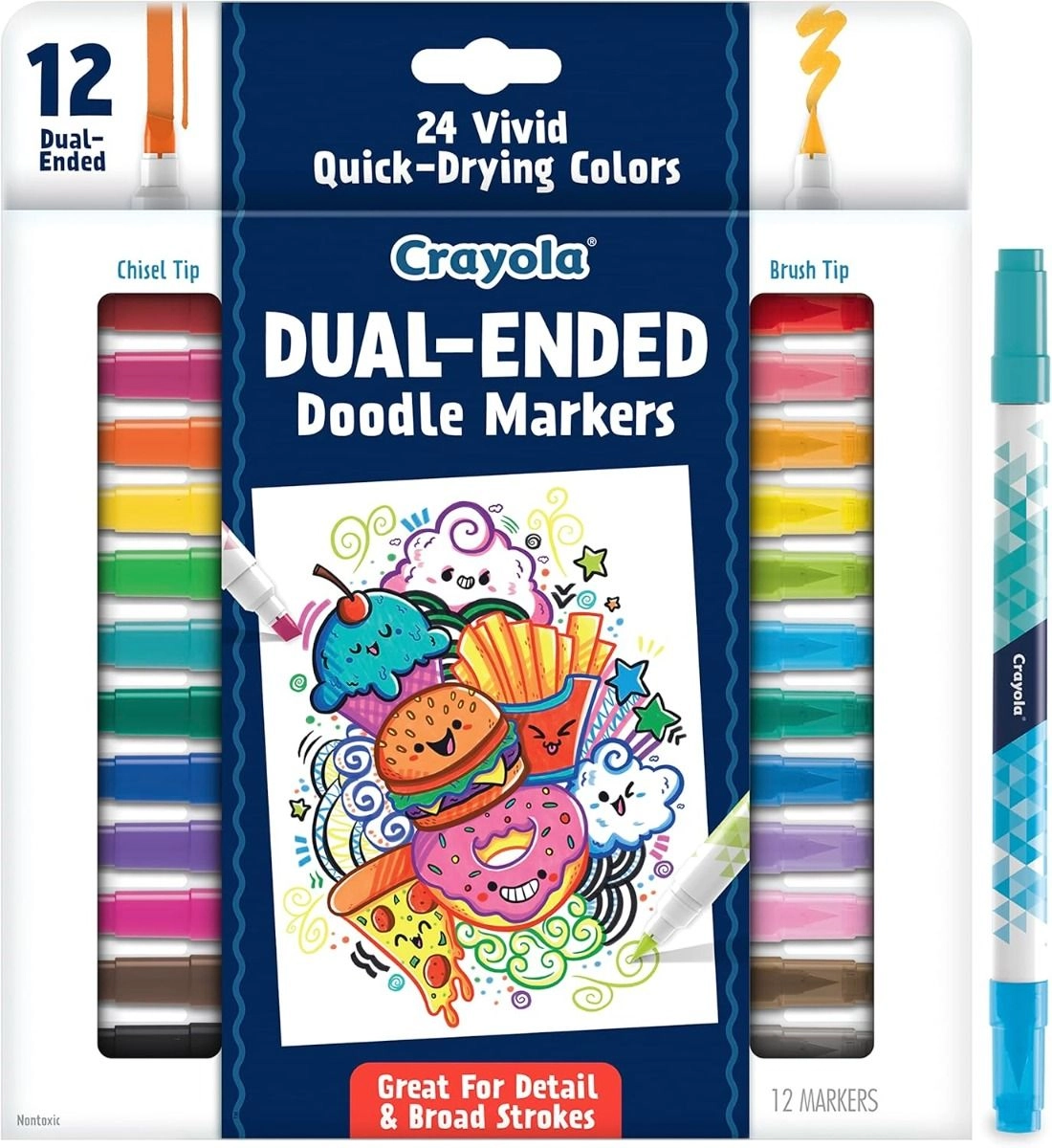 Dual Ended Doodle Marker - 12 Multi Colour