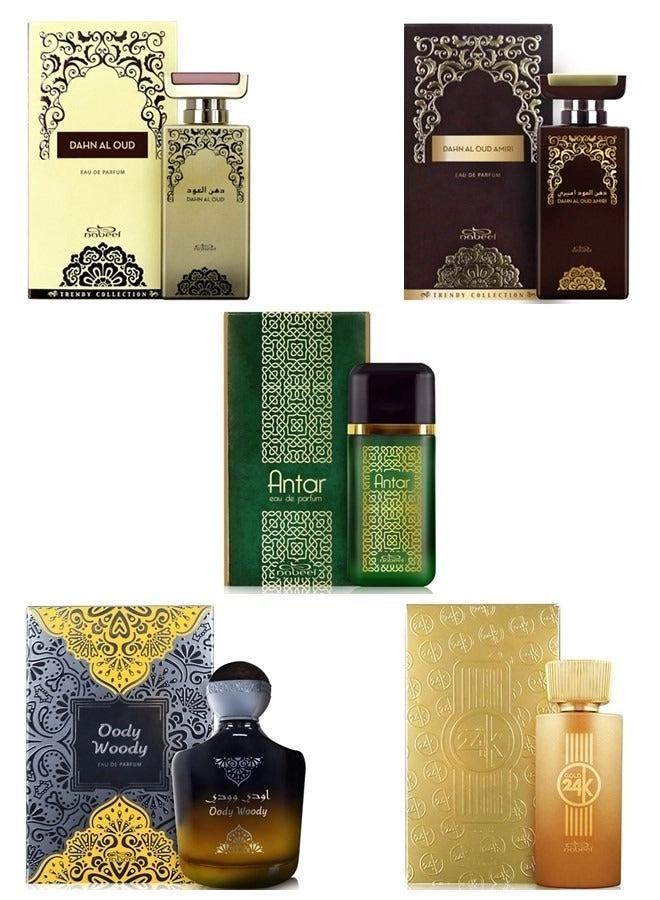 Nabeel Dahn Al Oud Eau de Parfum 100 ml + Antar + Dahn Al Oud Amiri + Gold 24k + Oody Woody
