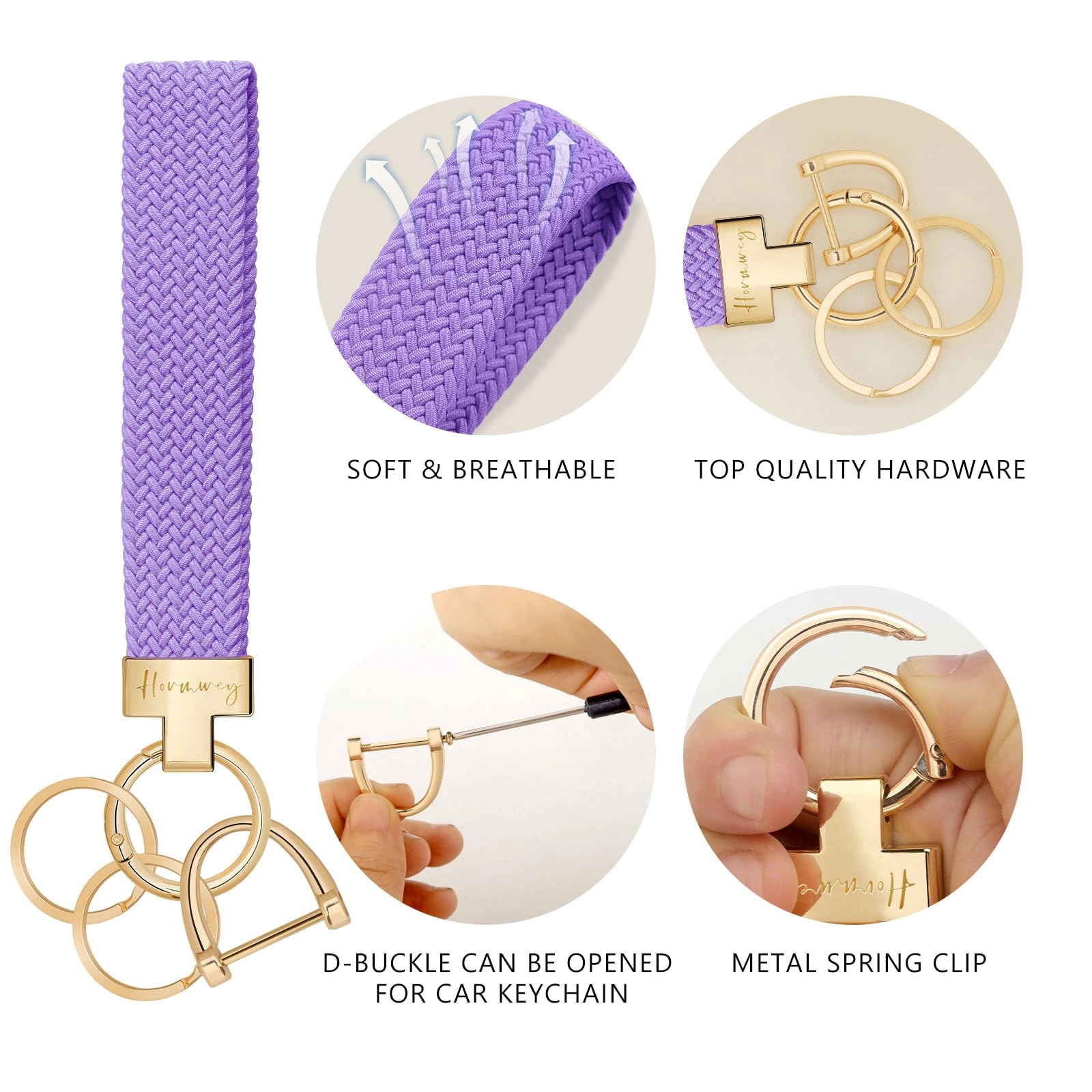 Elastic Wristlet Keychain - Fun