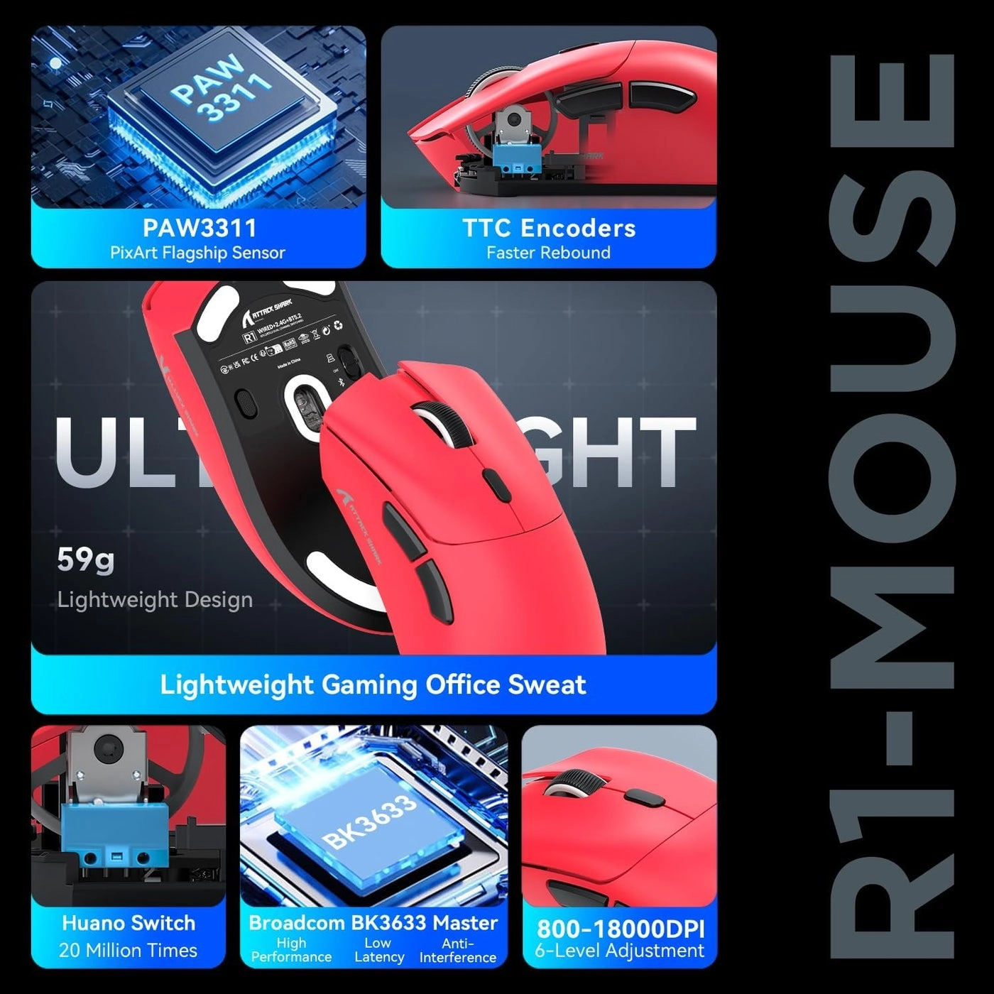 R1 Superlight Mouse - Wireless