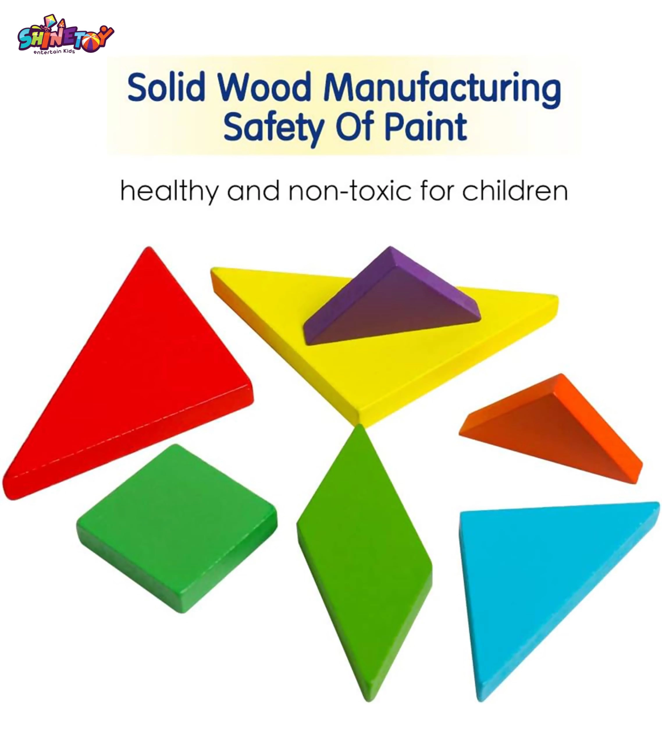 Magnetic Tangram - Birch Wood Multicolor