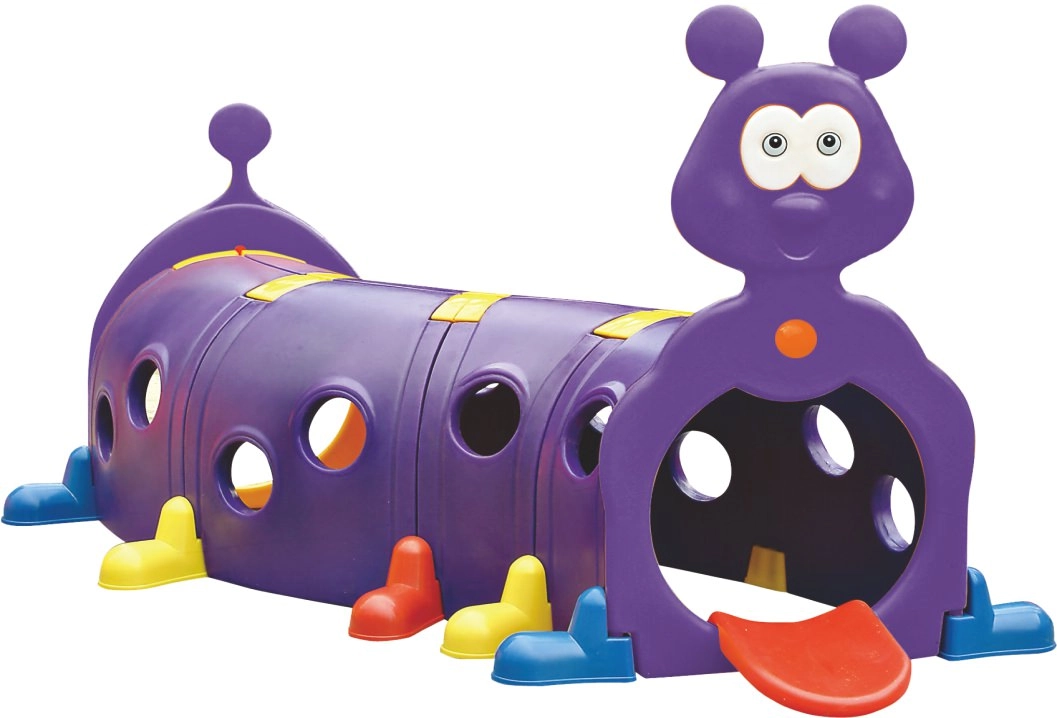 Caterpillar shape Tunnel - 210x100x108cm colourful