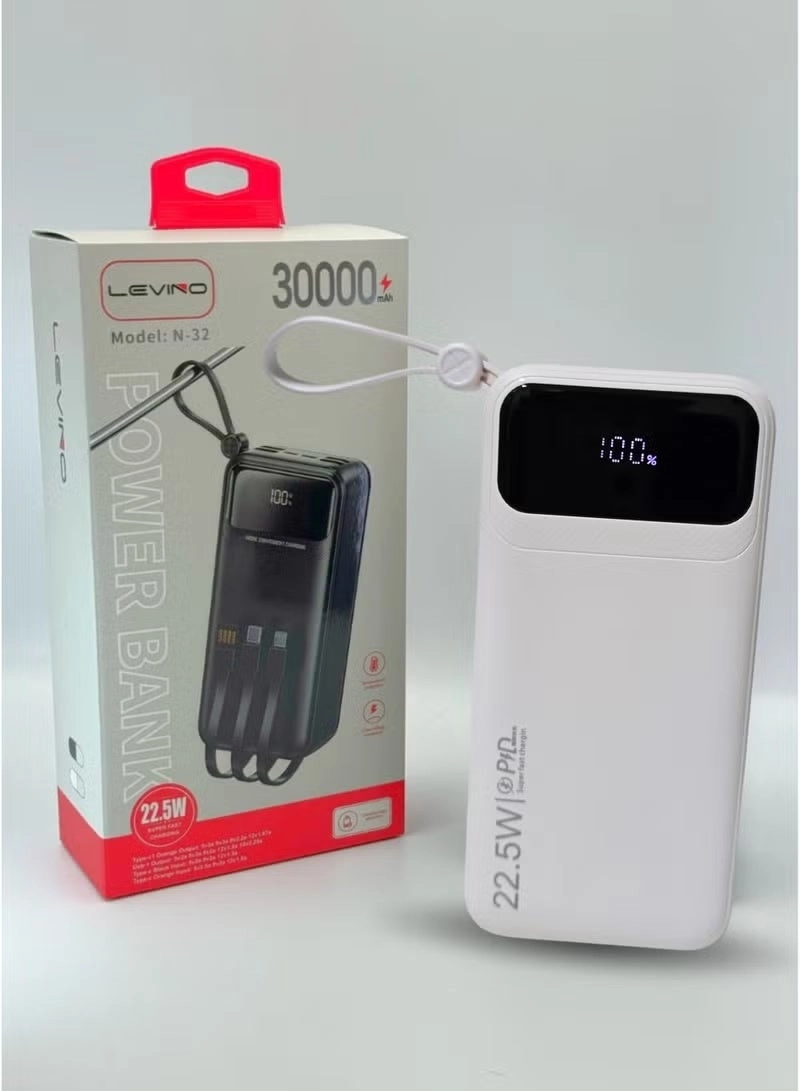 N-32 - 30000mAh 22.5W Fast charging 4 USB 2 Type-C