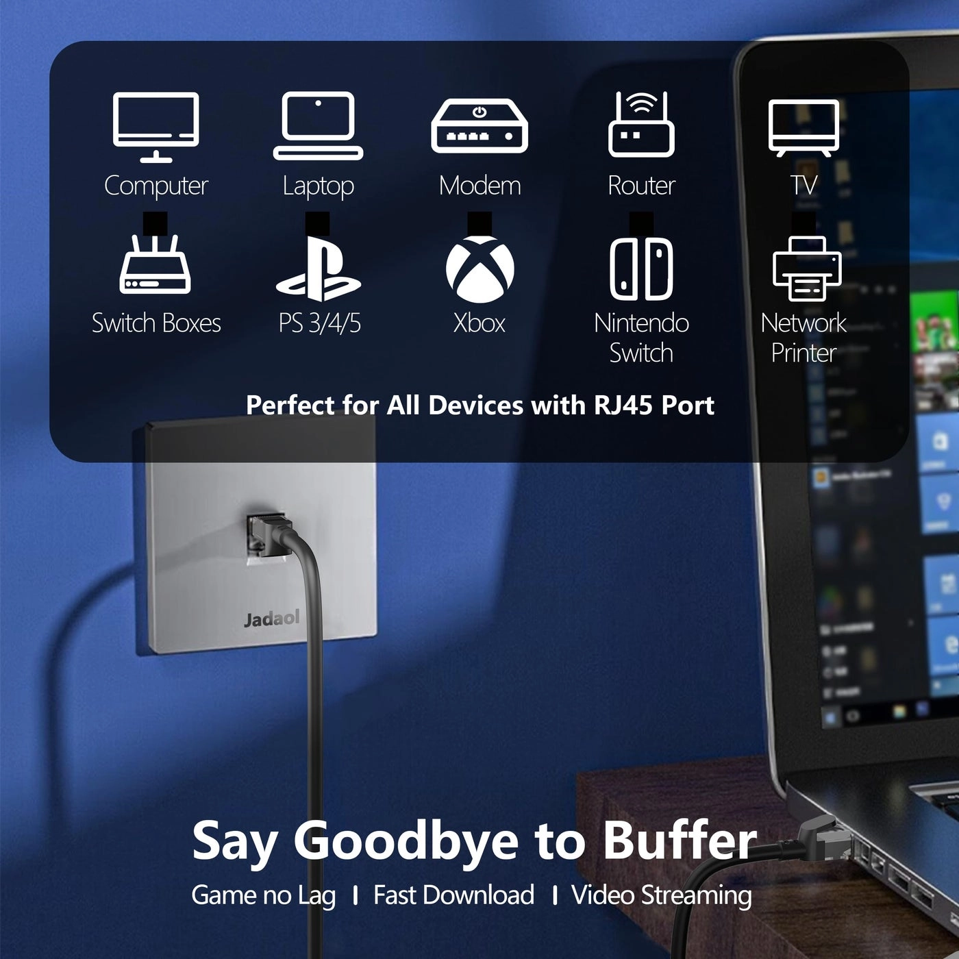 Cat 6 Outdoor Ethernet Cable - 50 ft