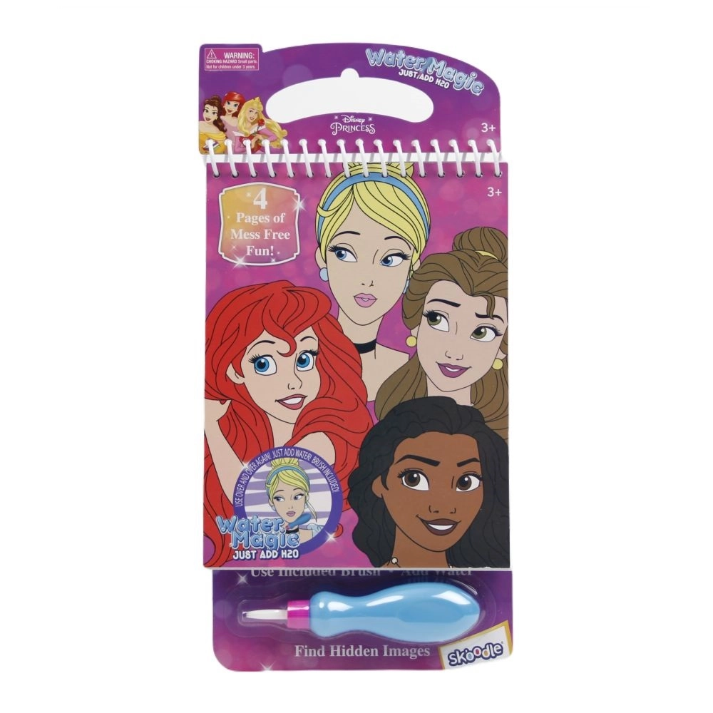 SKOODLES Water Magic Pad - 4 Reusable Water Magic 1 Reveal Pages Reusable Water Brush