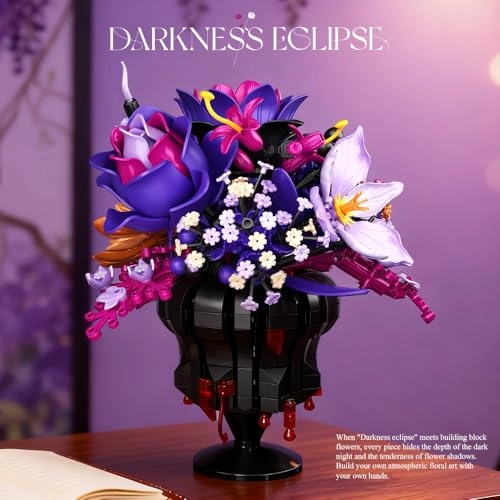 39098 Dark Series Building Blocks Flower Set - 947 pcs