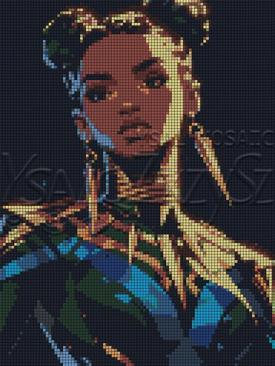 中国广东省汕头市澄海乐创玩具厂 Princess Shuri Pixel Art - Superhero Marvel