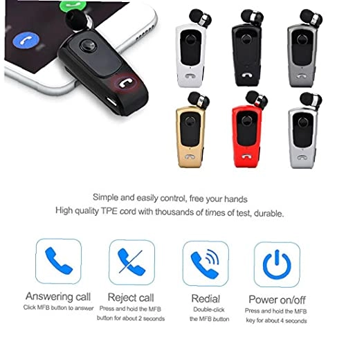 Retractable Earphone Wireless Headset